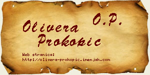 Olivera Prokopić vizit kartica
